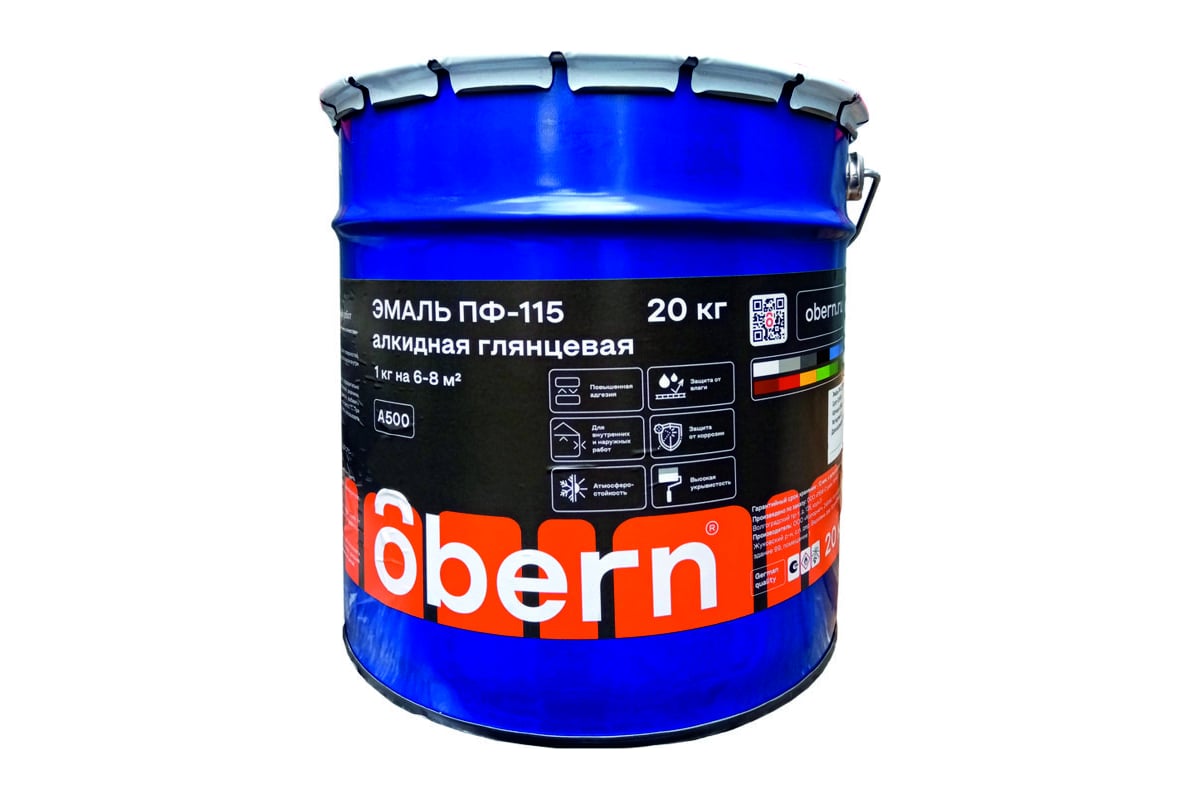 Эмаль Obern ПФ 115 белая 20 кг