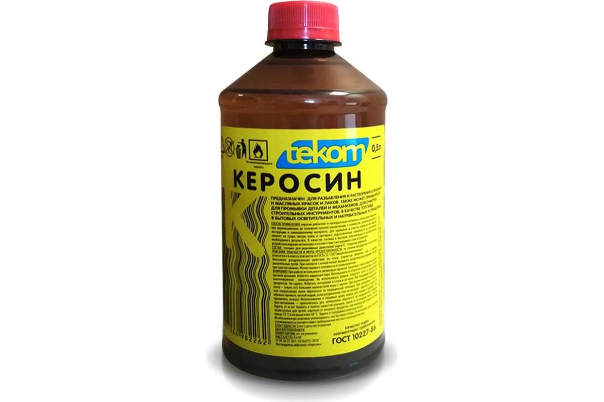 Нефтяной растворитель Tekom Керосин 0.5 л ПЭТ бутылка