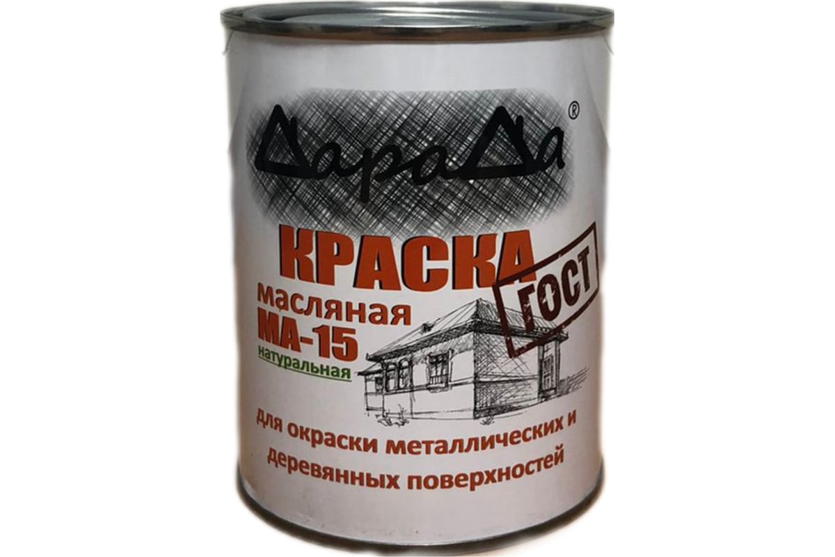 Масляная краска ДараДа МА-15 ярко-голубая 0,8 кг